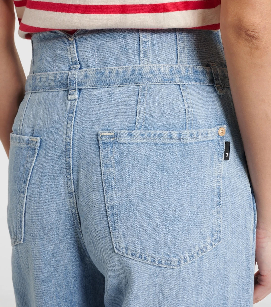 7 For All Mankind - Phoenix belted high-rise wide-leg jeans