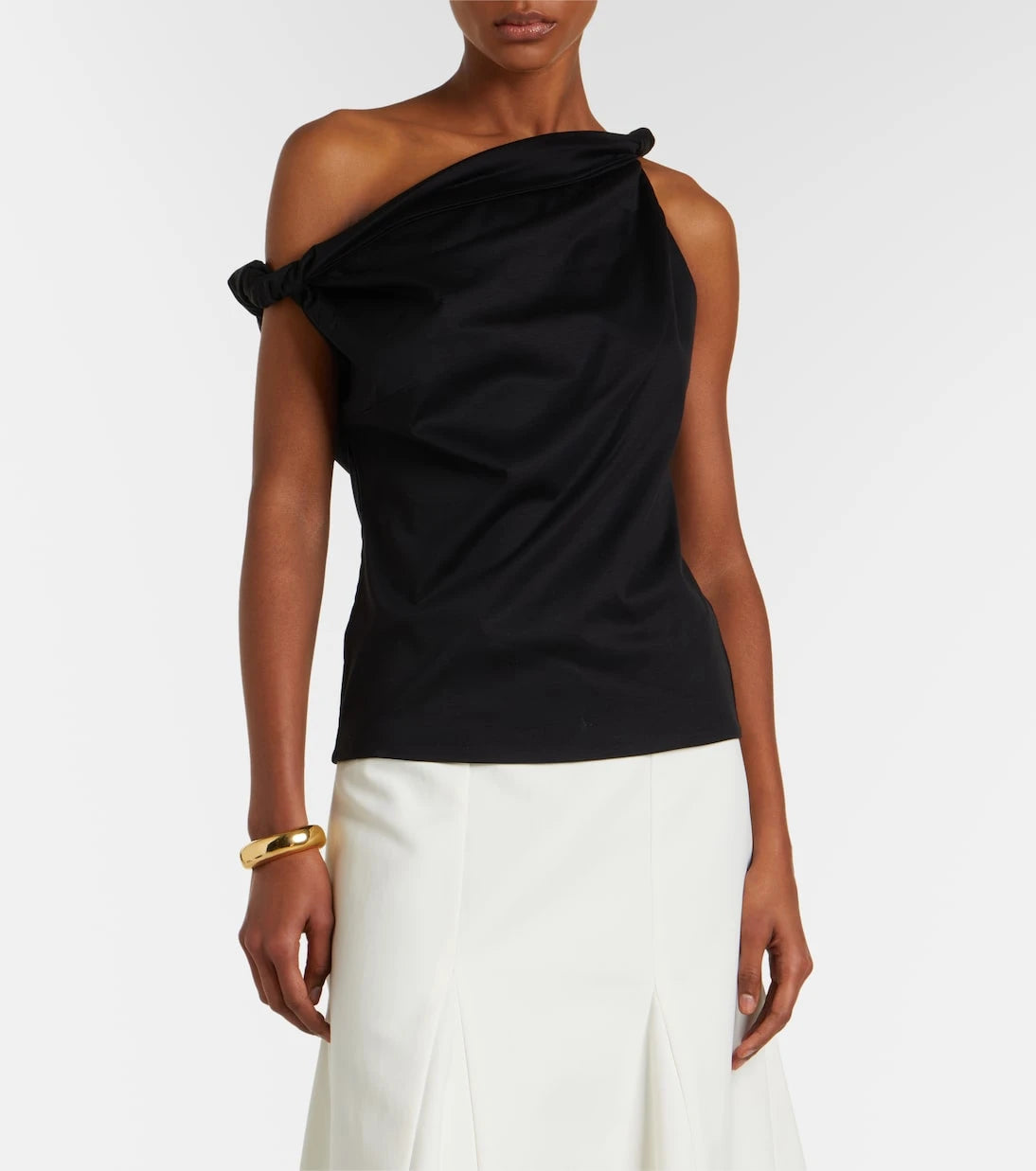 Róhe - One-shoulder cotton-blend top