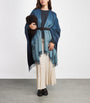 Blue Cashmere Ombré Cape