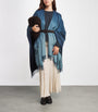 Blue Cashmere Ombré Cape