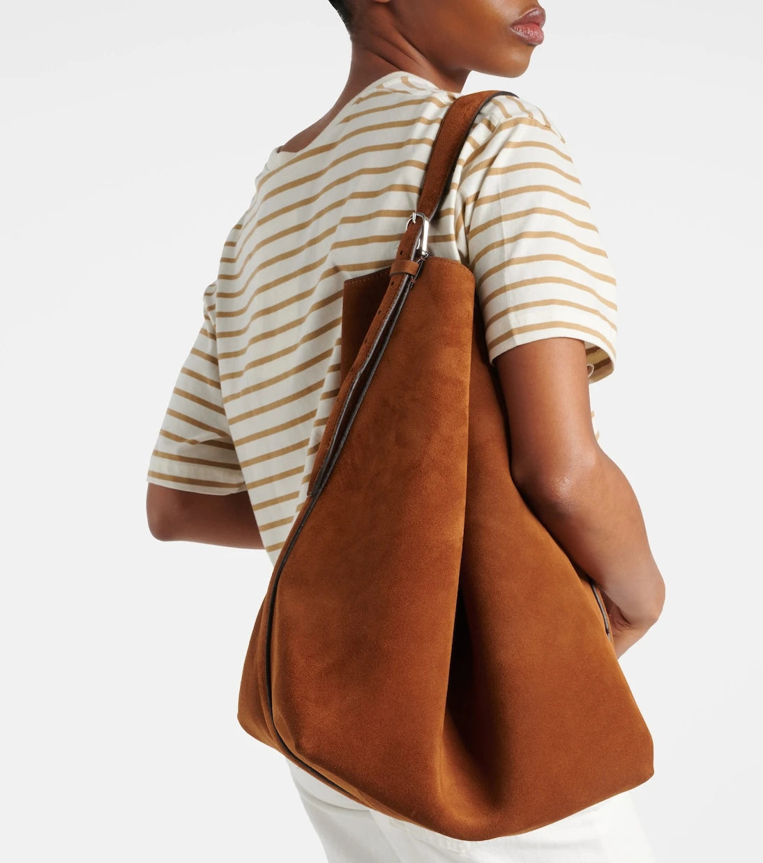 Toteme - Belted suede tote bag
