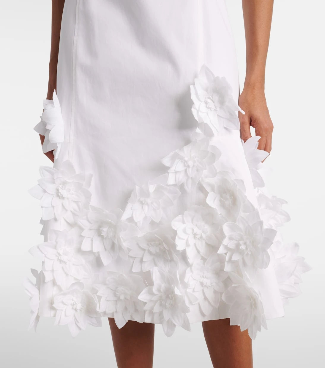 Simkhai - Bella floral-appliqué cotton midi dress