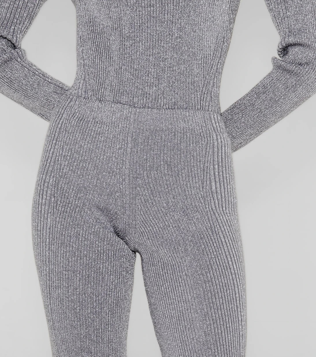 Dion Lee - Ribbed-knit mid-rise flared pants
