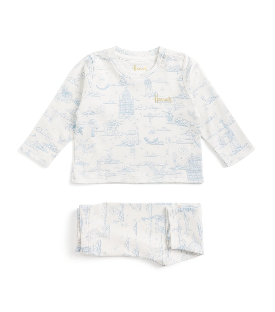 Harrods Pima Cotton Balloon Top and Trousers Set (0-18 Months)