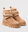 Jimmy Choo Beige Meena Suede Shearling Boots