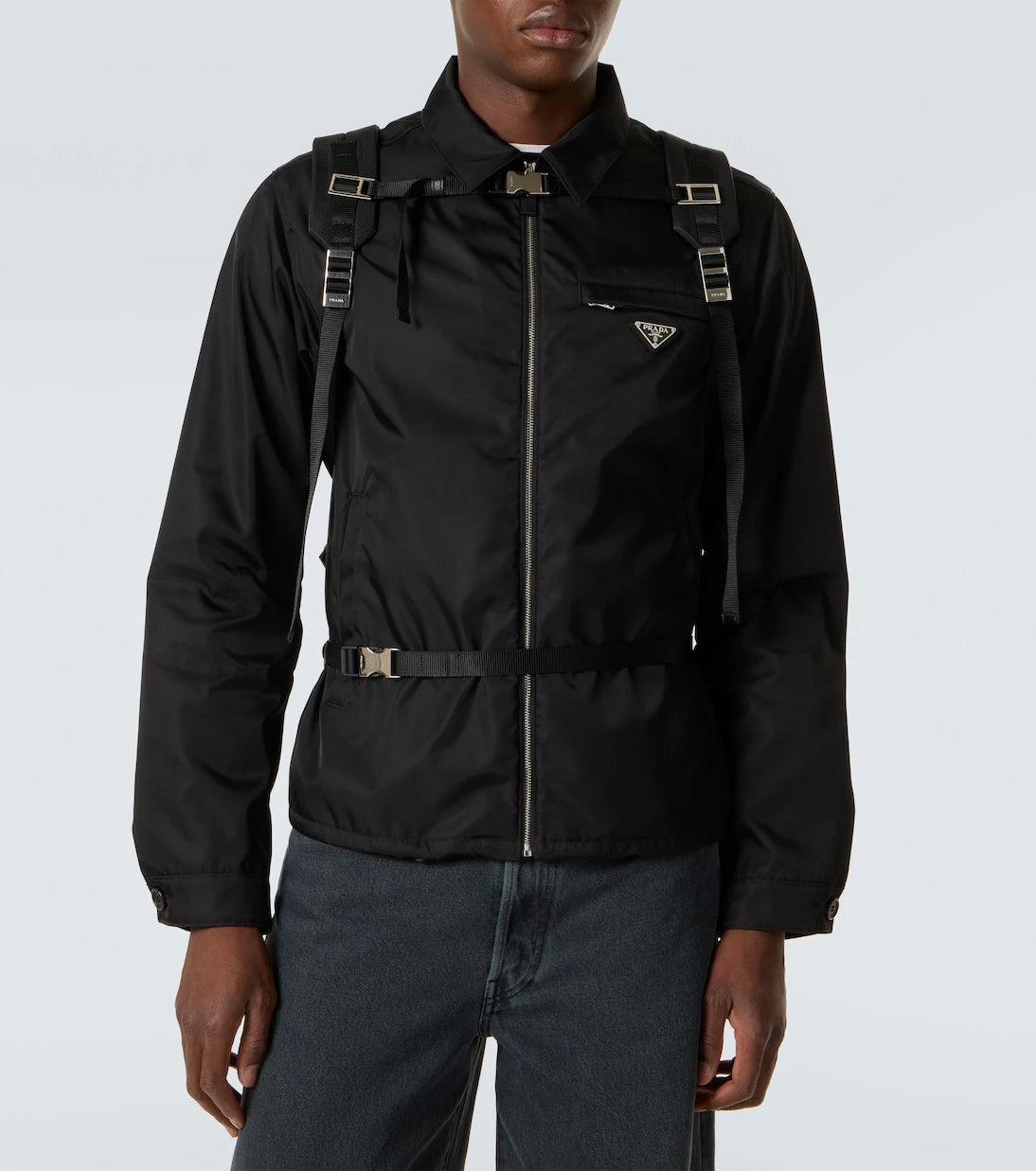 Prada - Re-Nylon leather-trimmed backpack