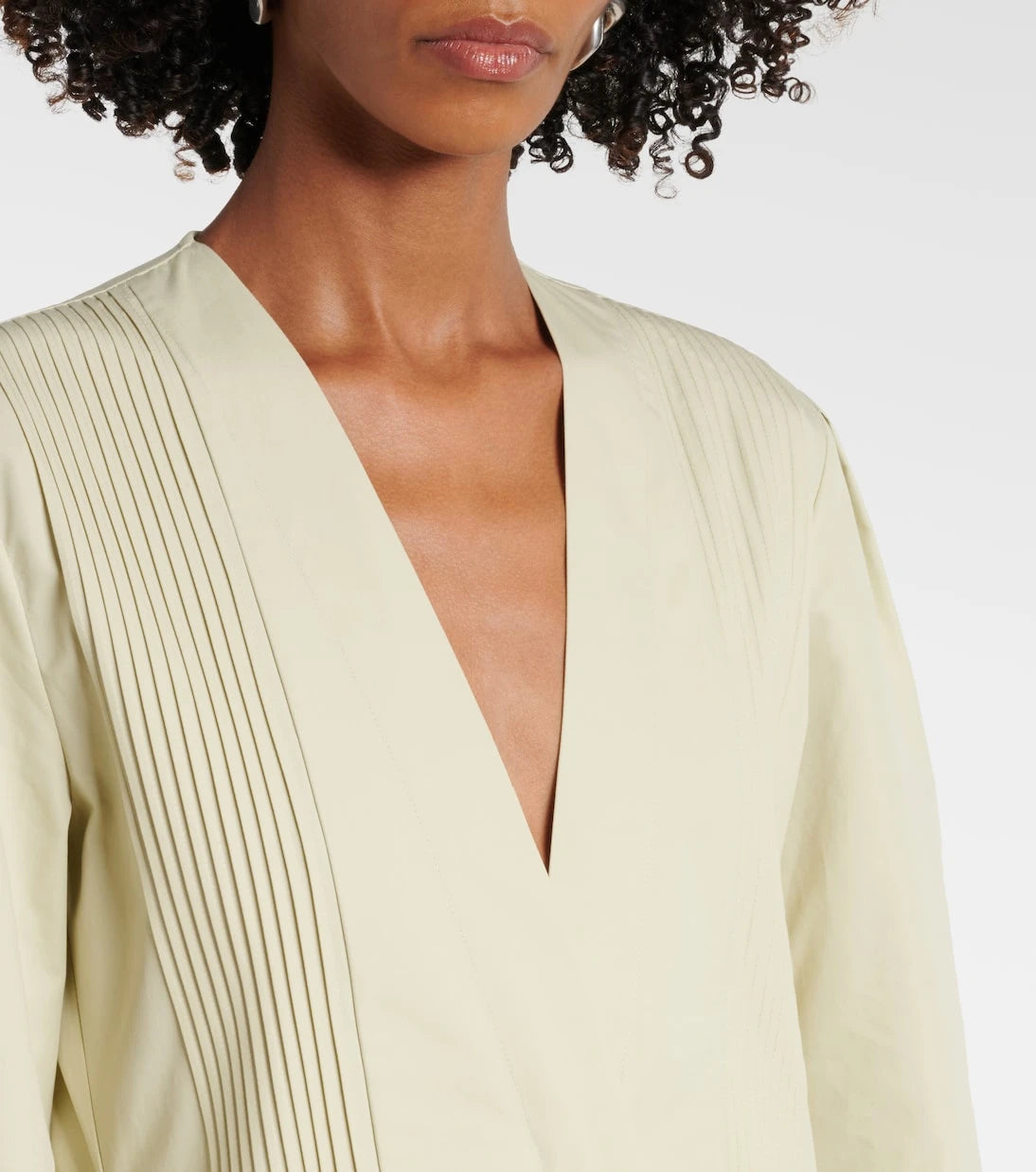 Jil Sander - Pleated cotton poplin midi dress