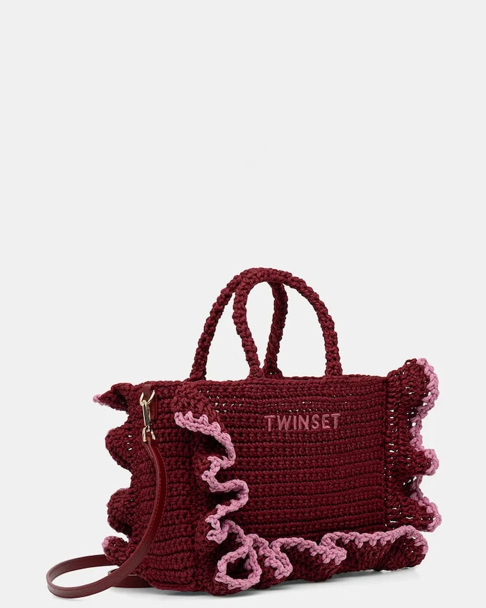 Twinset Örgü Kumaştan Kadın Crossbody Çanta