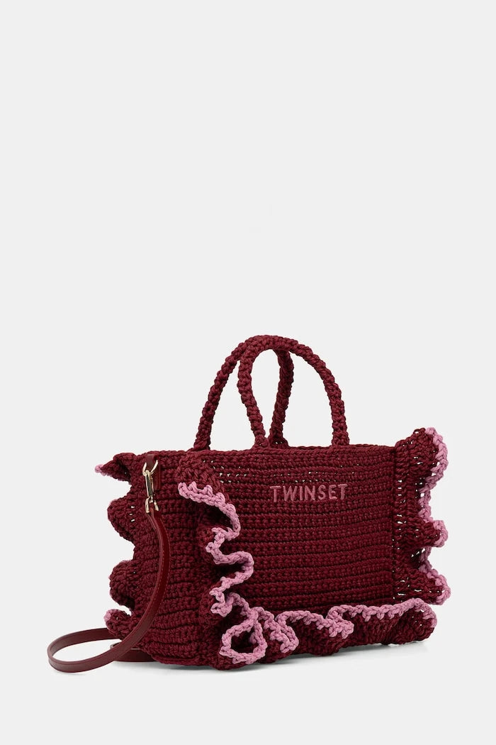Twinset Örgü Kumaştan Kadın Crossbody Çanta