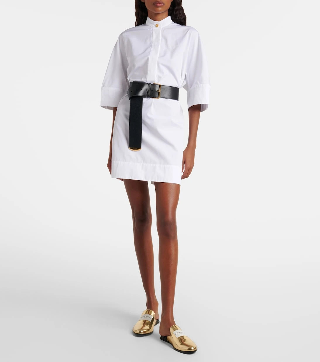 Givenchy - Logo mirrored leather mules