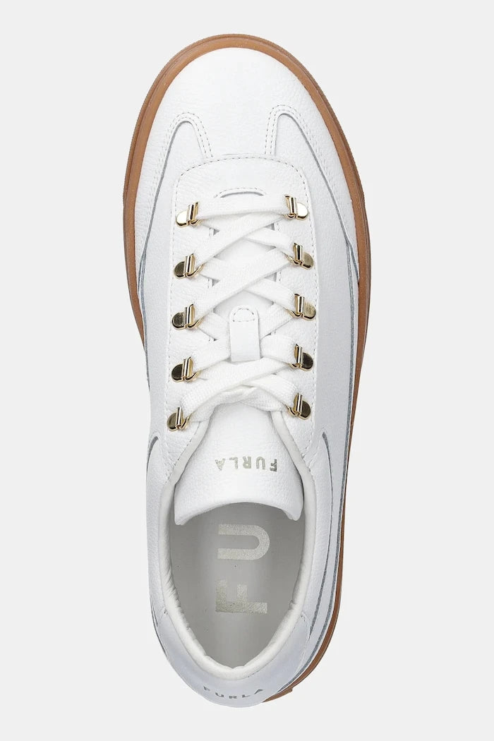 Кожени маратонки Furla Enjoy Lace-Up Sneaker