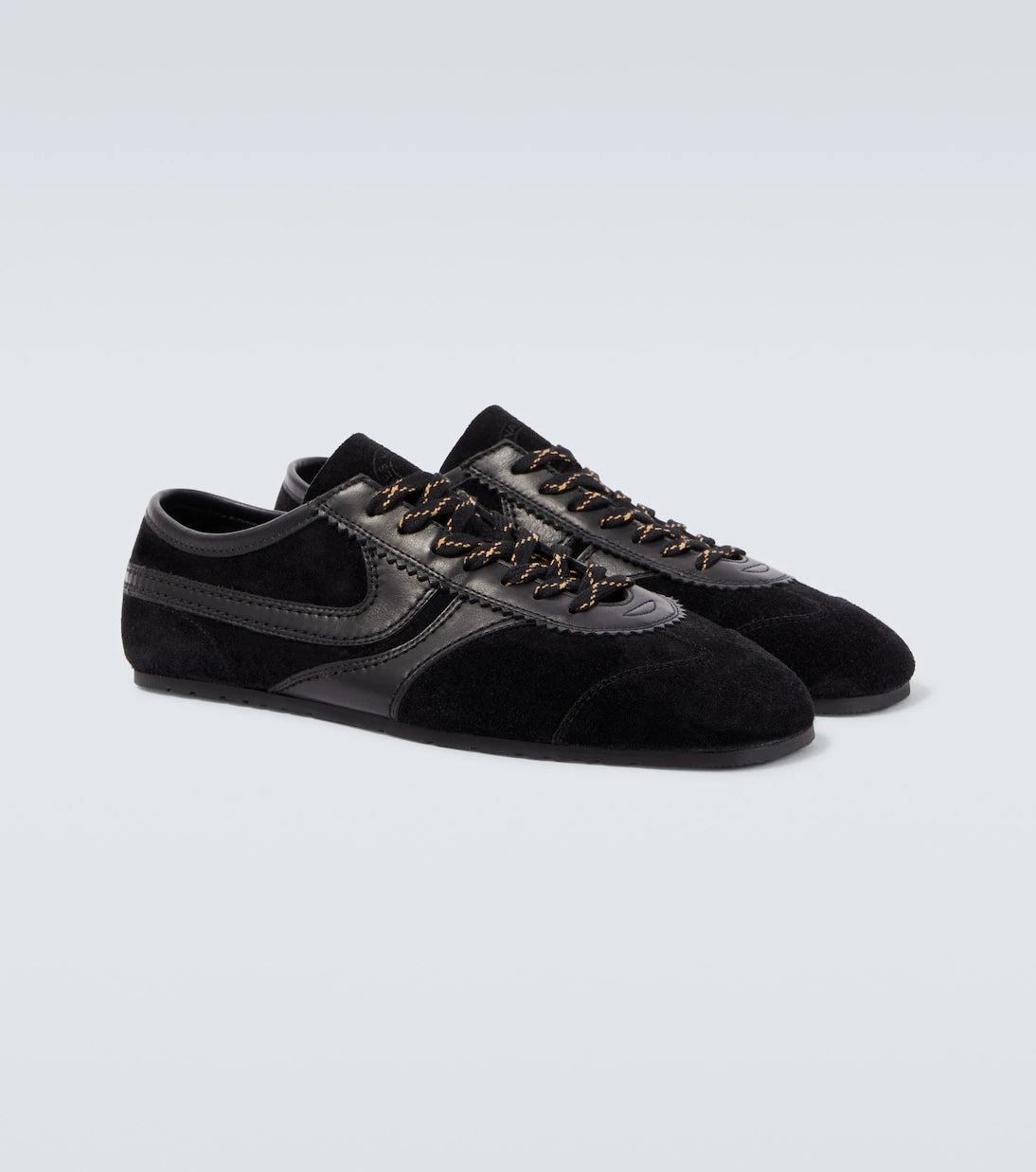 Dries Van Noten - Leather-trimmed suede sneakers