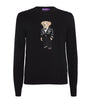 Ralph Lauren Purple Label Black Crew-Neck Polo Bear Sweater