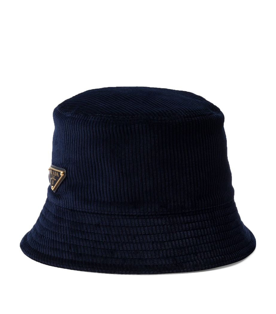 Blue Corduroy Bucket Hat