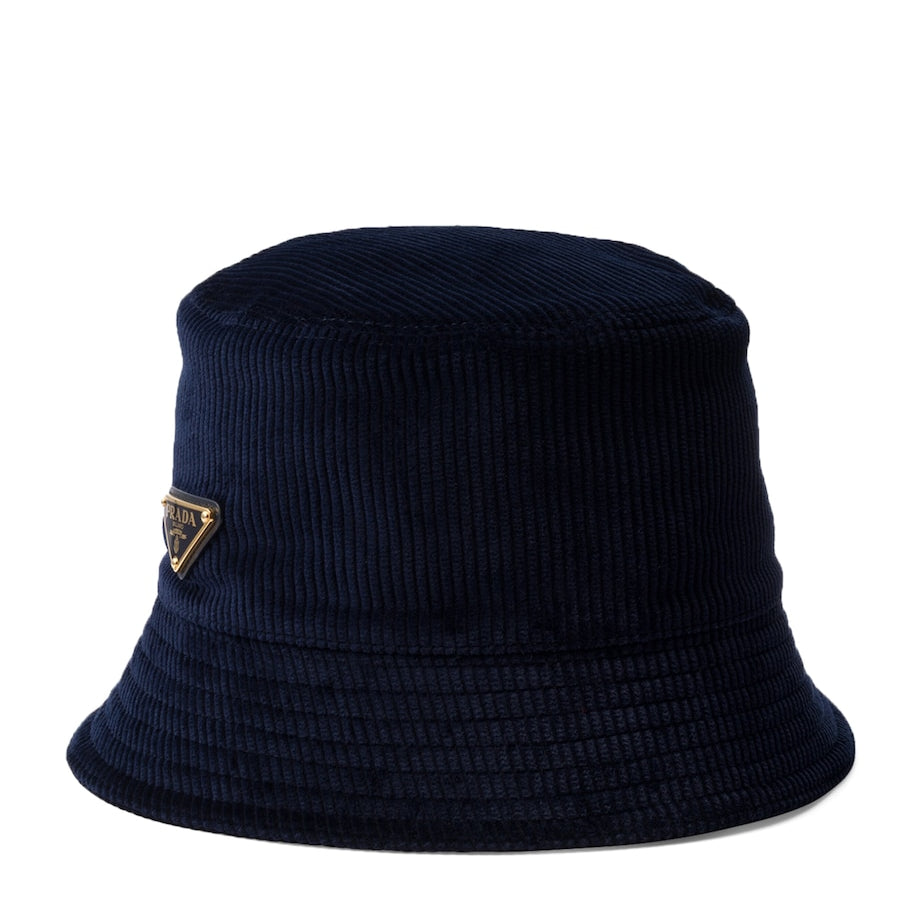 Blue Corduroy Bucket Hat