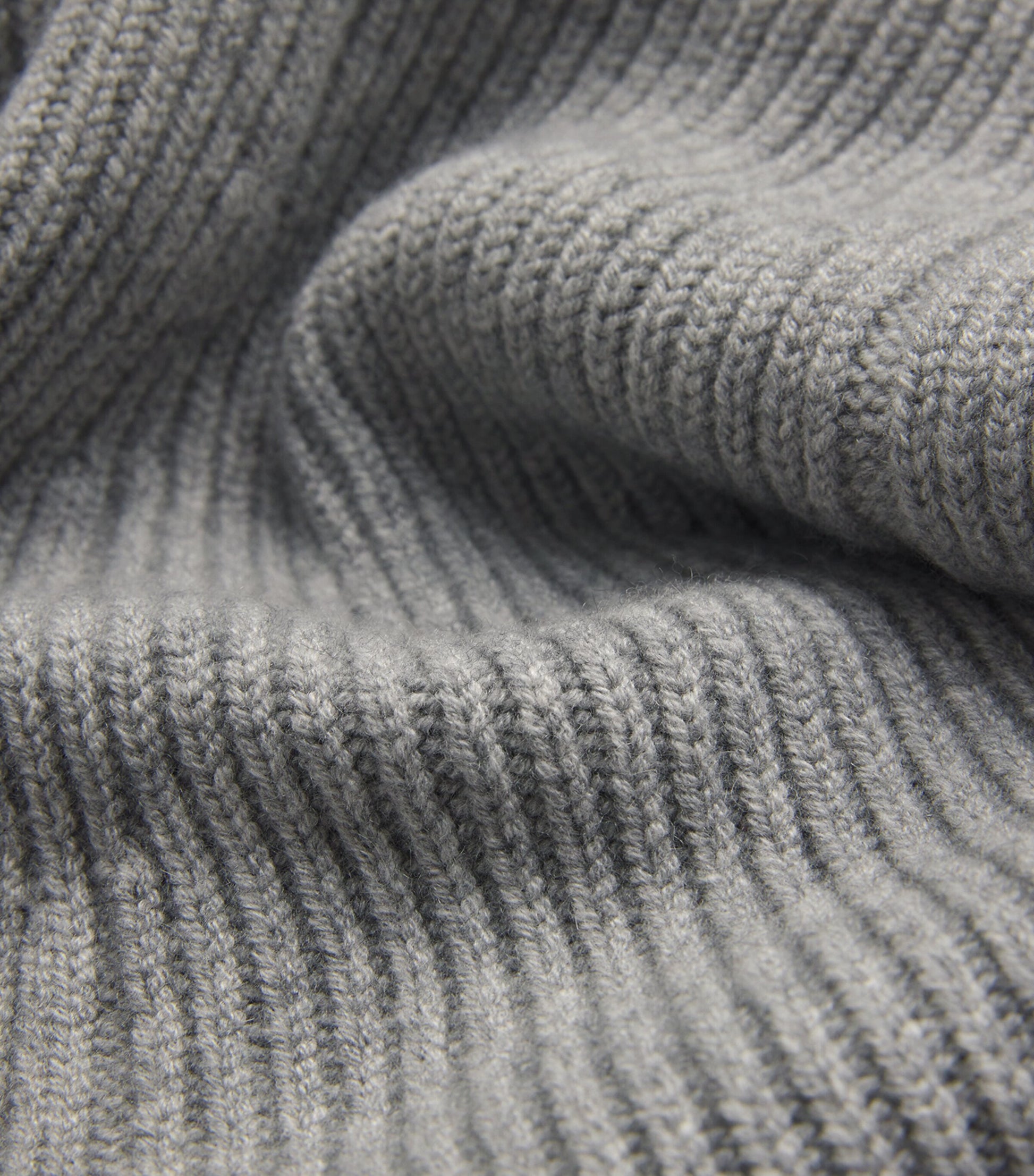 Johnstons Of Elgin Grey Cashmere-Blend Ribbed Midi Knitted Dress