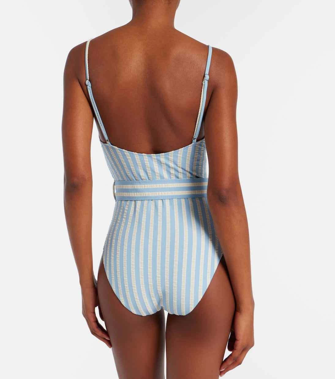 Simkhai - Noa belted striped swimsuit