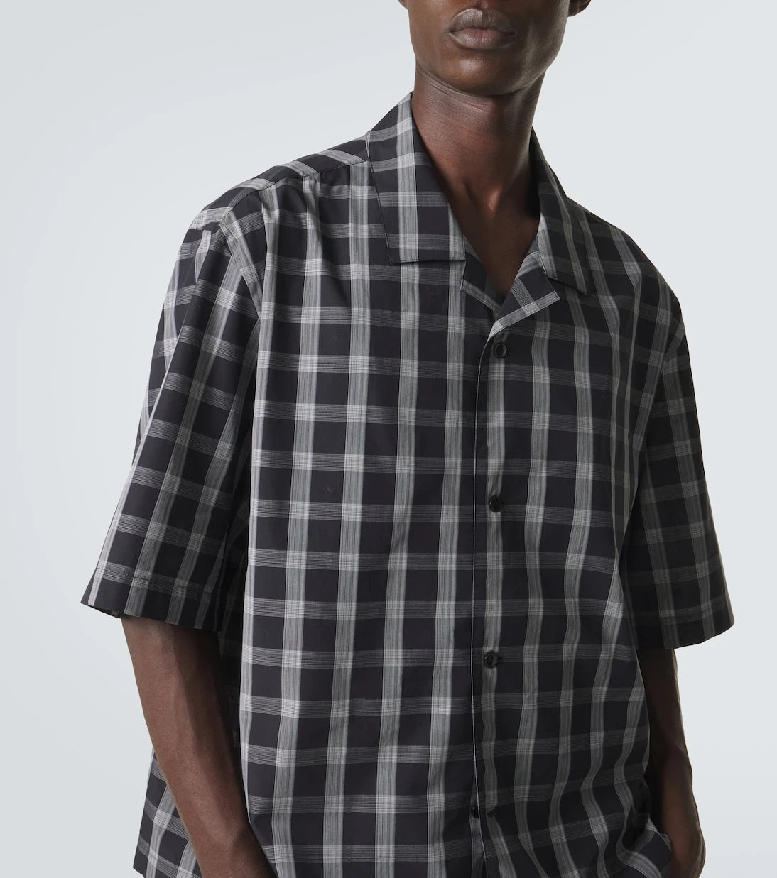 Studio Nicholson - Kline checked cotton bowling shirt