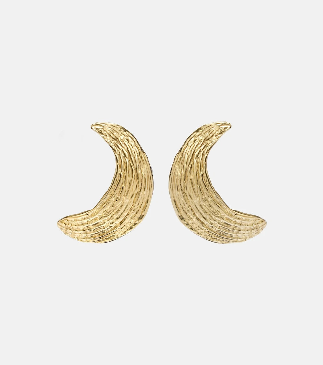 Ysso - Broken Shell 24kt gold-plated earrings