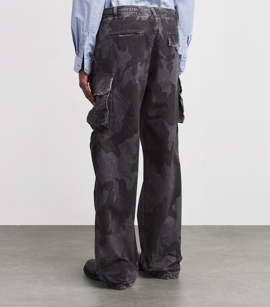 424 Cotton Ripstop Camouflage Print Cargo Trousers