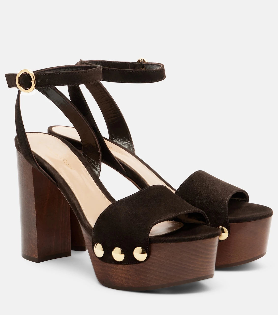Gianvito Rossi - Ardéa studded suede platform sandals