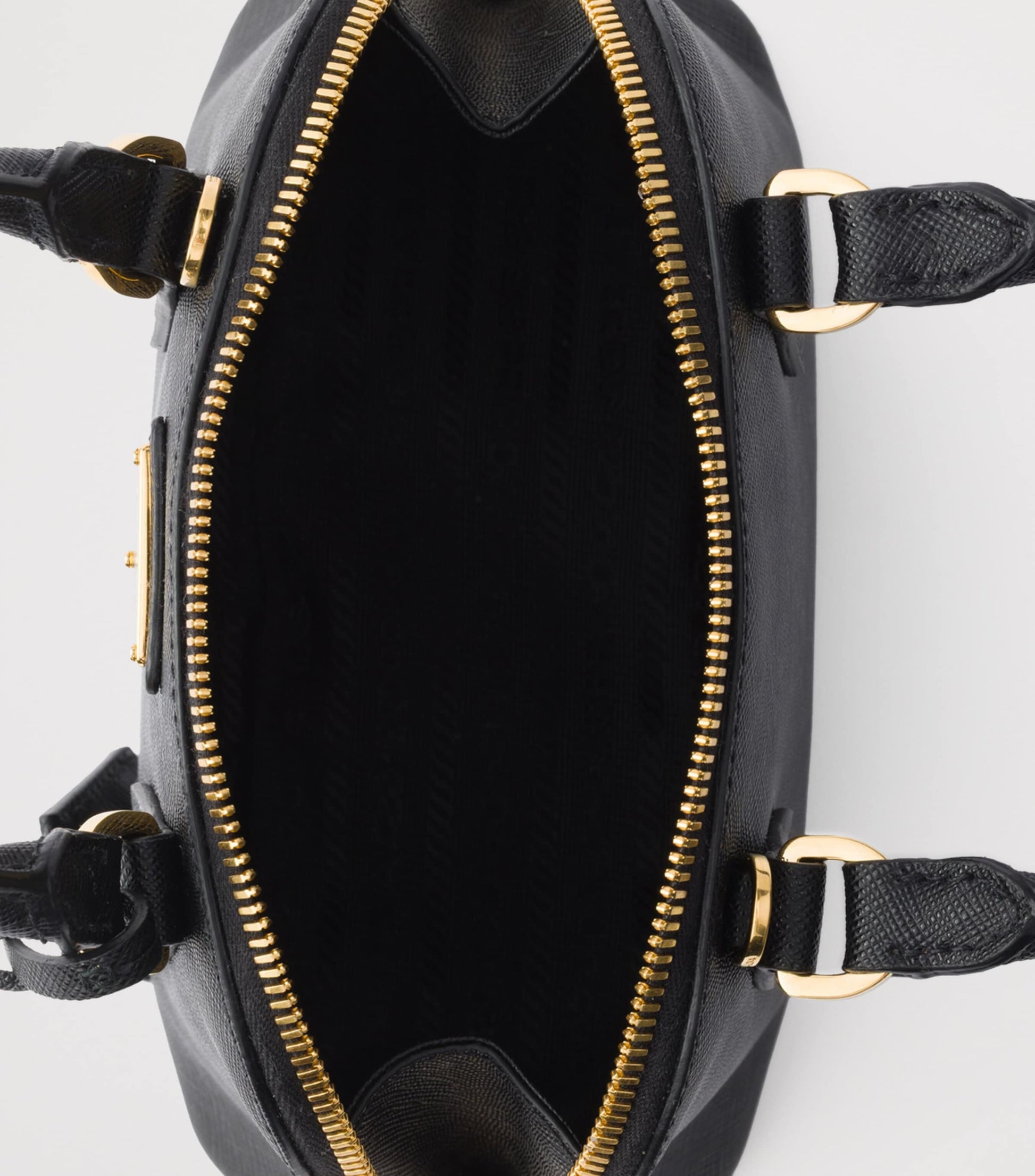 Prada Black Mini Leather Promenade Top-Handle Bag