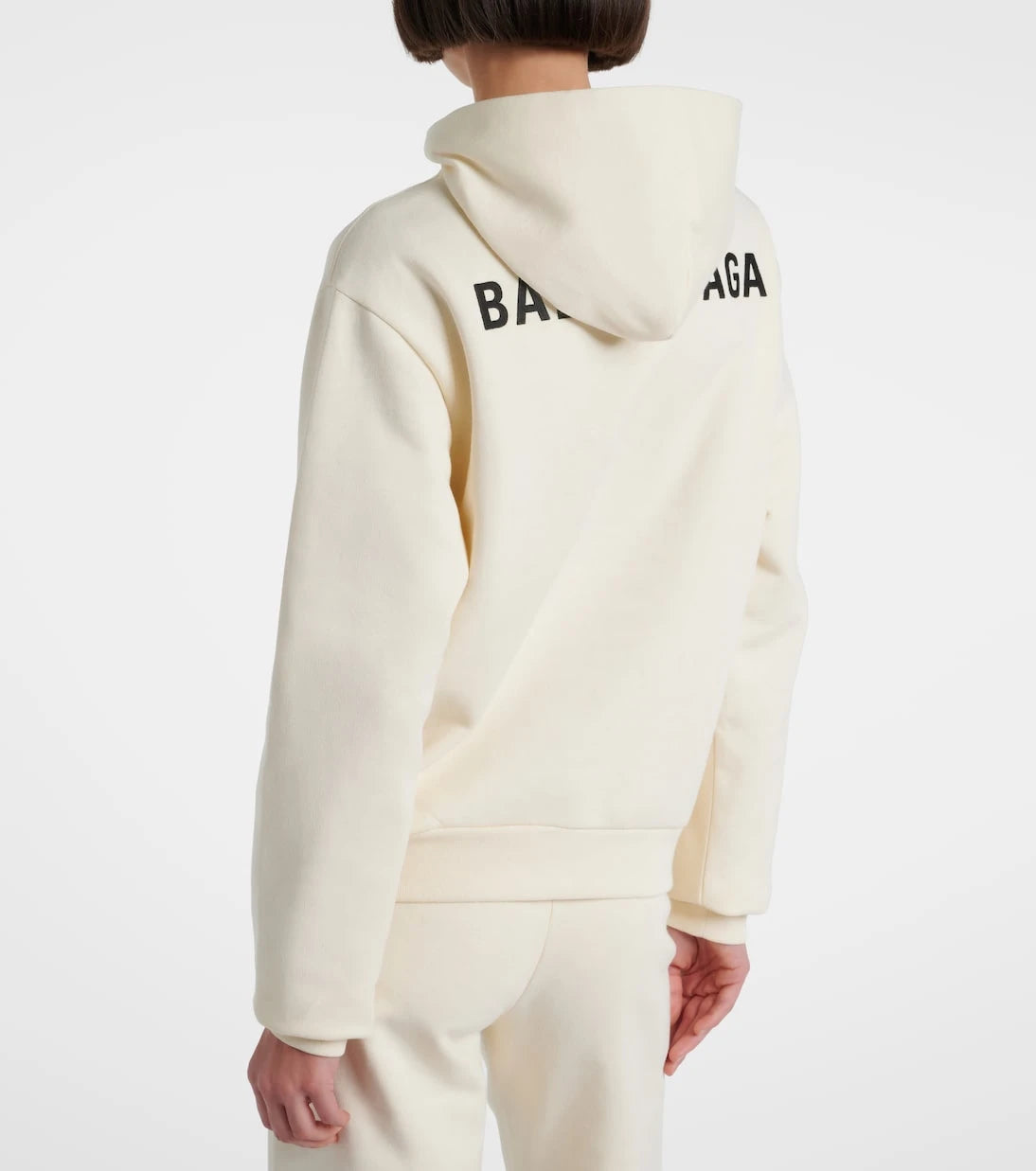 Balenciaga - Logo cotton fleece hoodie