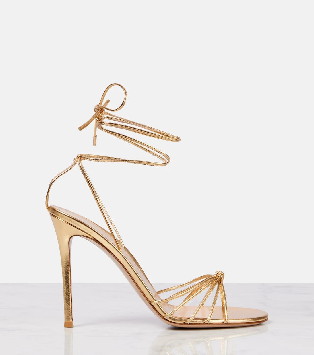 Gianvito Rossi - 105 metallic leather sandals