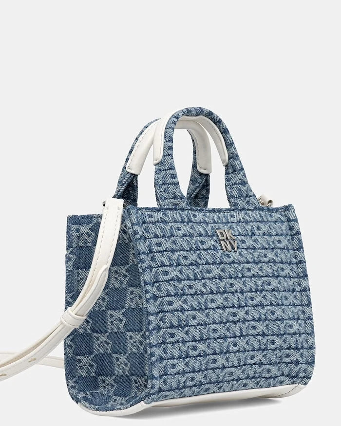 DKNY kadın denim crossbody çanta