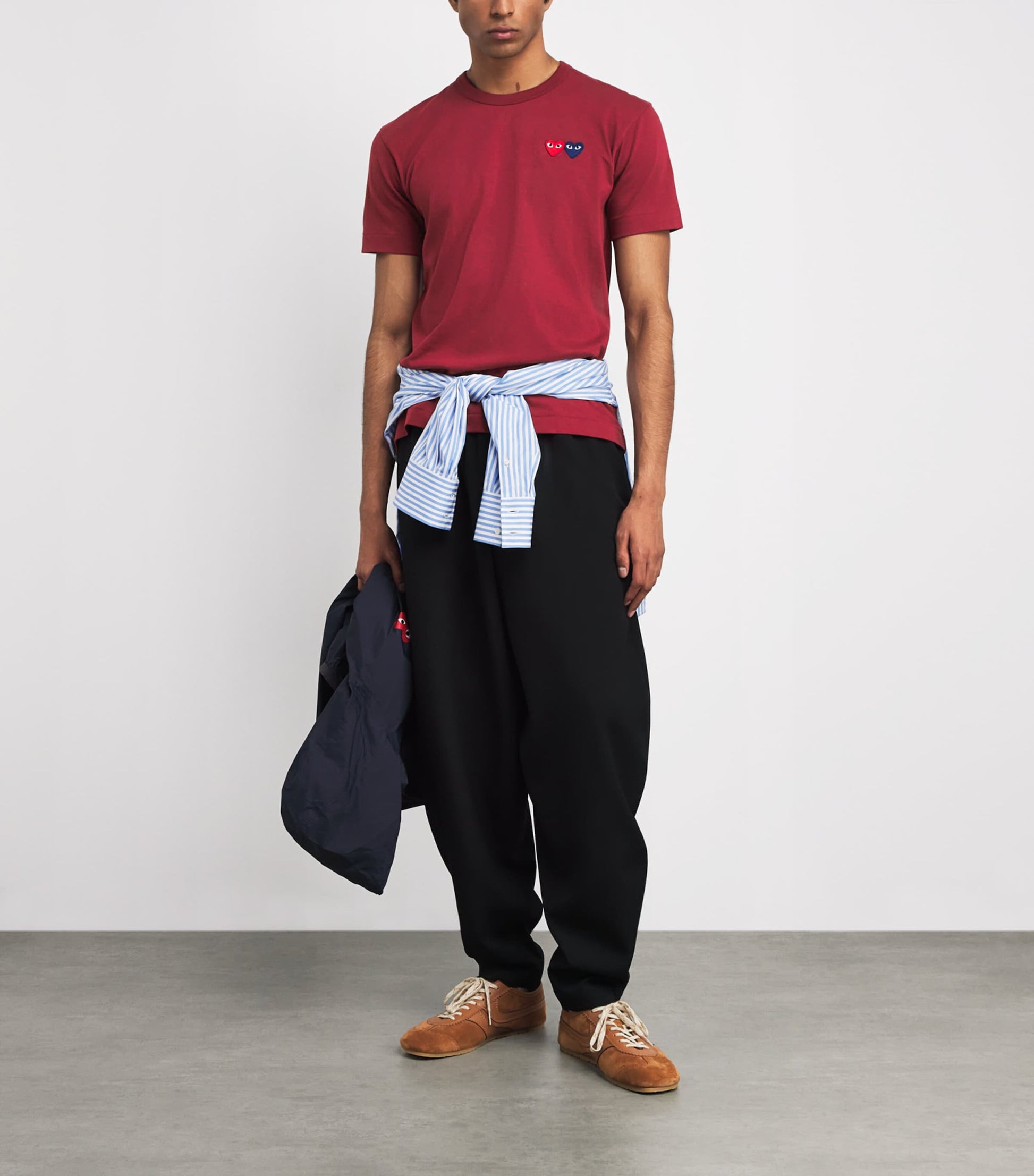 Comme Des Garçons Play Embroidered Double-Heart T-Shirt