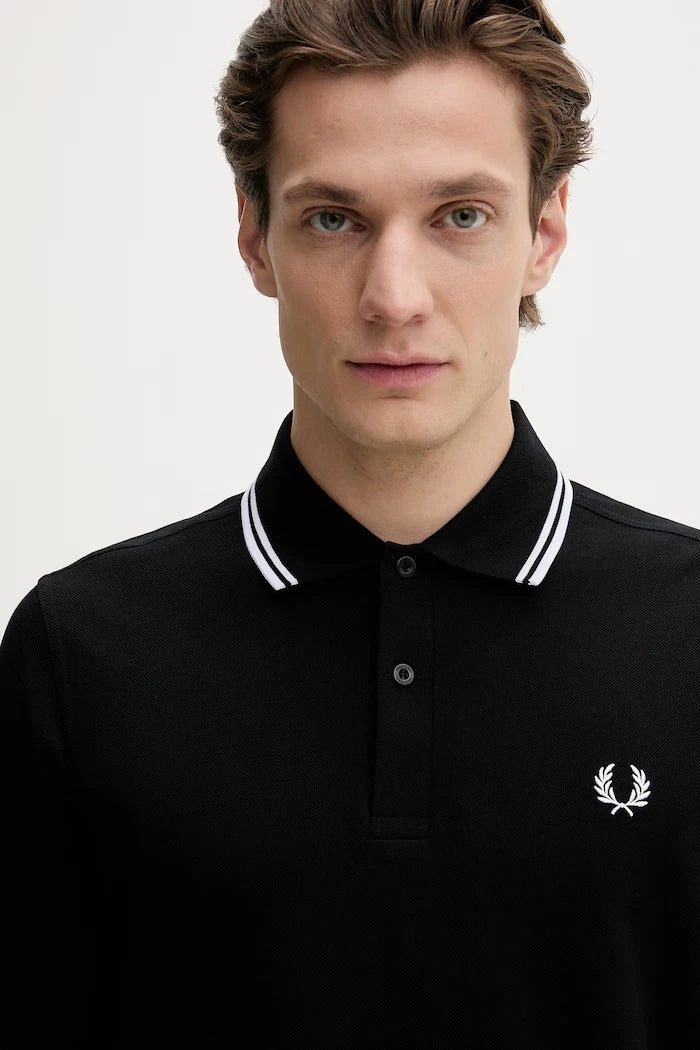 Памучна блуза с дълги ръкави Fred Perry