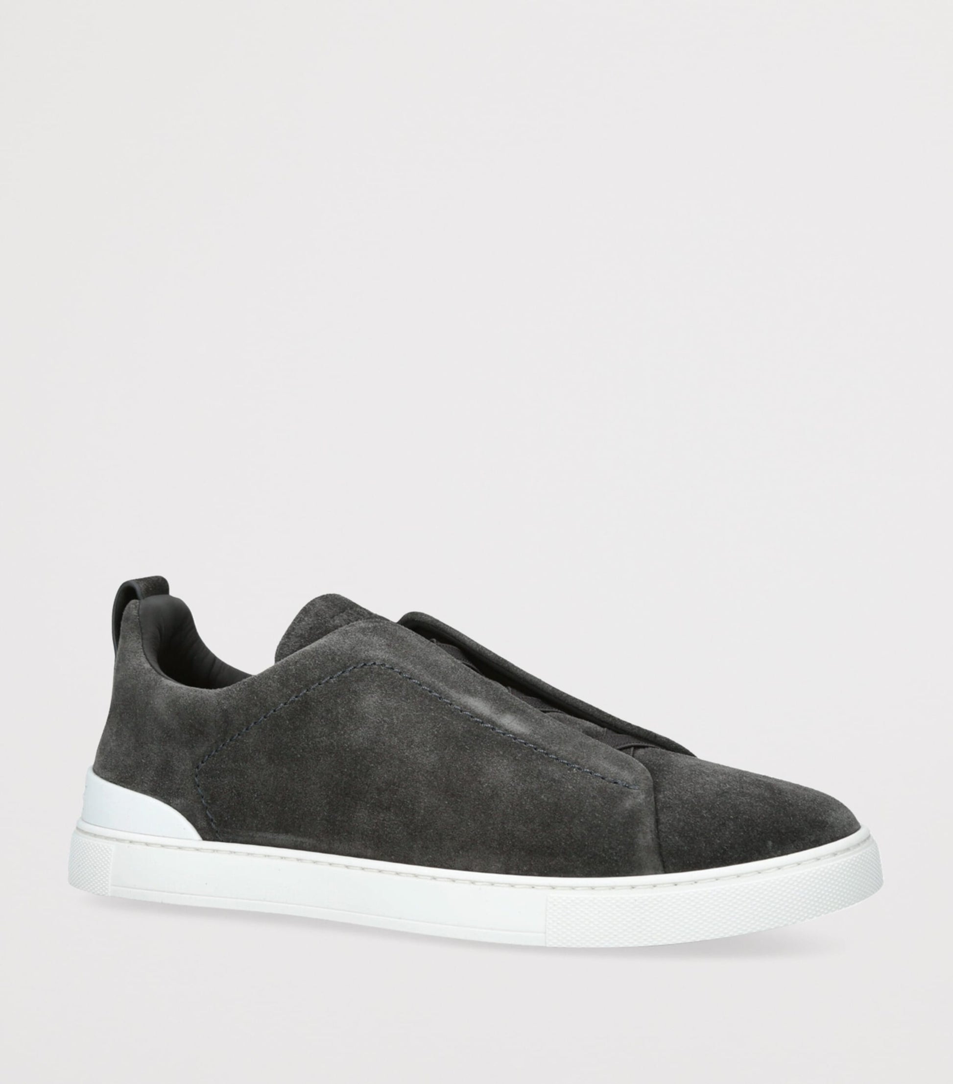 Zegna Suede Triple Stitch Sneakers