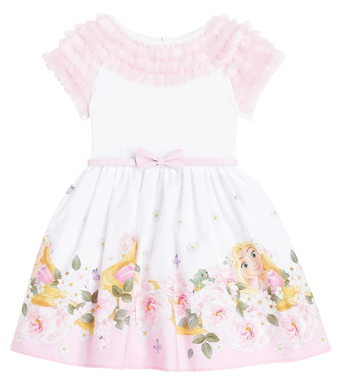 Monnalisa - Printed ruffled cotton dress