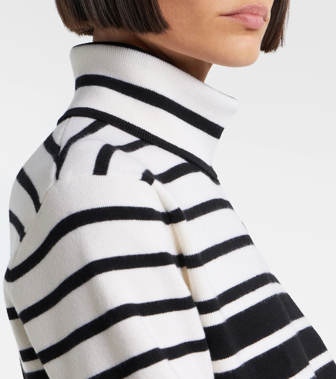 Toteme - Striped wool-blend turtleneck sweater