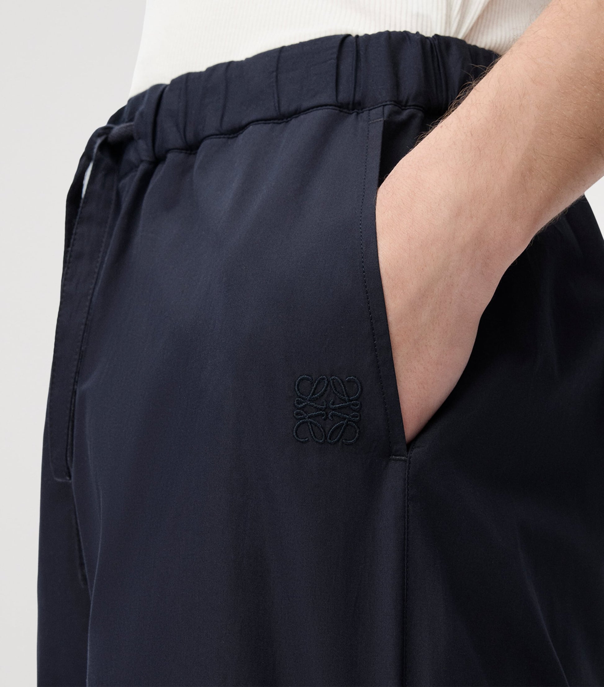 Cotton-Blend Two-Tone Shorts