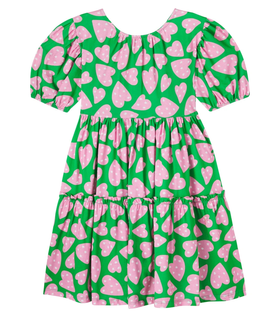 Fábula - Malha Corazones tiered cotton dress