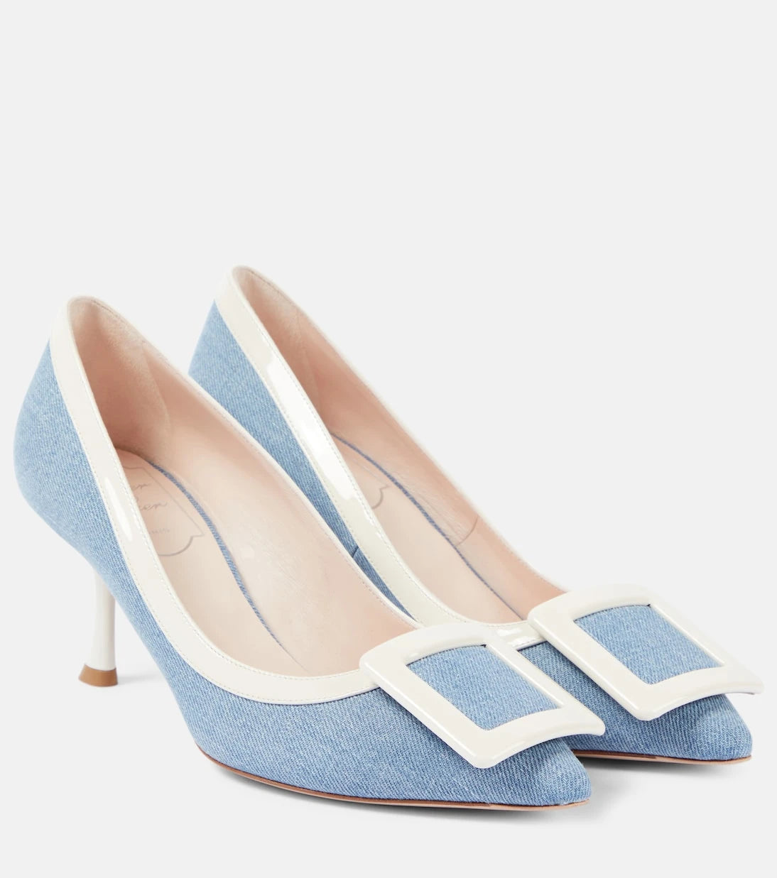 Roger Vivier - Viv' In The City leather-trimmed pumps