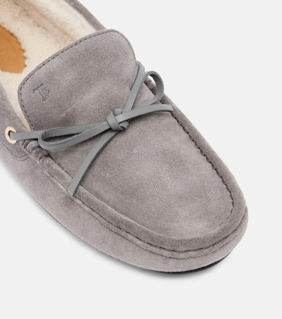 Tod's - Gommino shearling-lined suede boat shoes