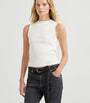 Brunello Cucinelli Beige Cotton Ribbed Tank Top