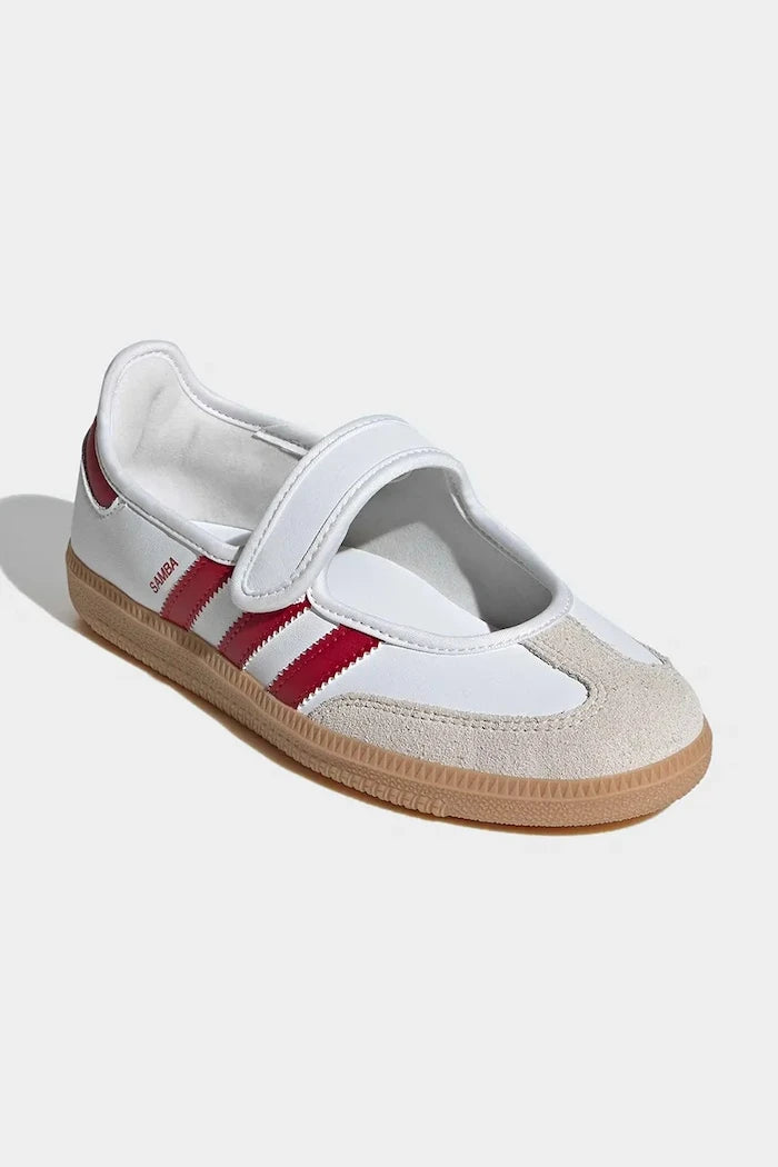 adidas Originals SAMBA JANE deri çocuk balerin ayakkabıları