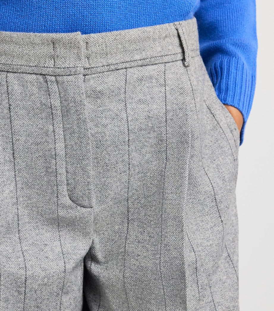 MAX&Co. Grey Wool-Blend Trousers