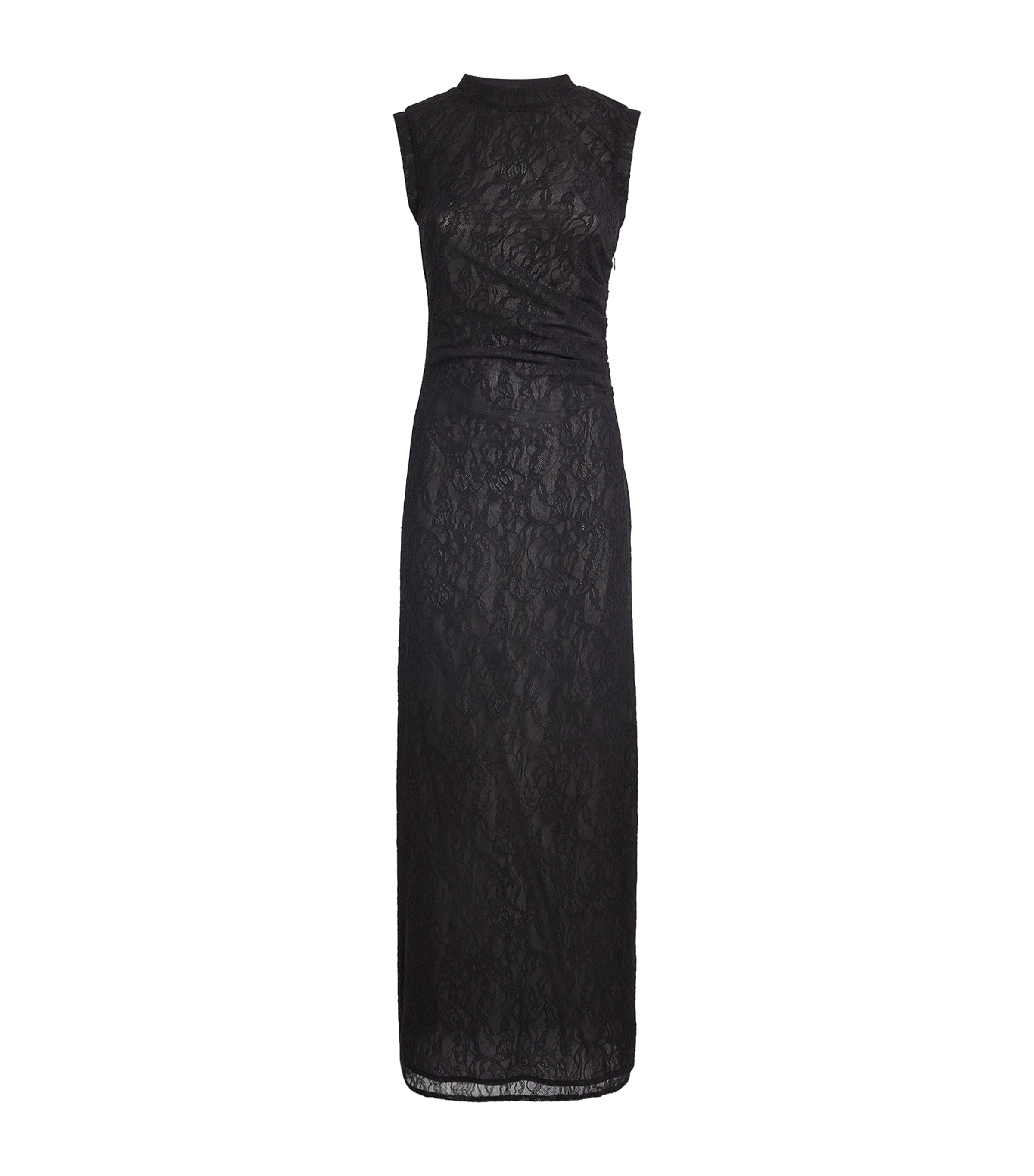 Stella McCartney Black Lace Floral Maxi Dress