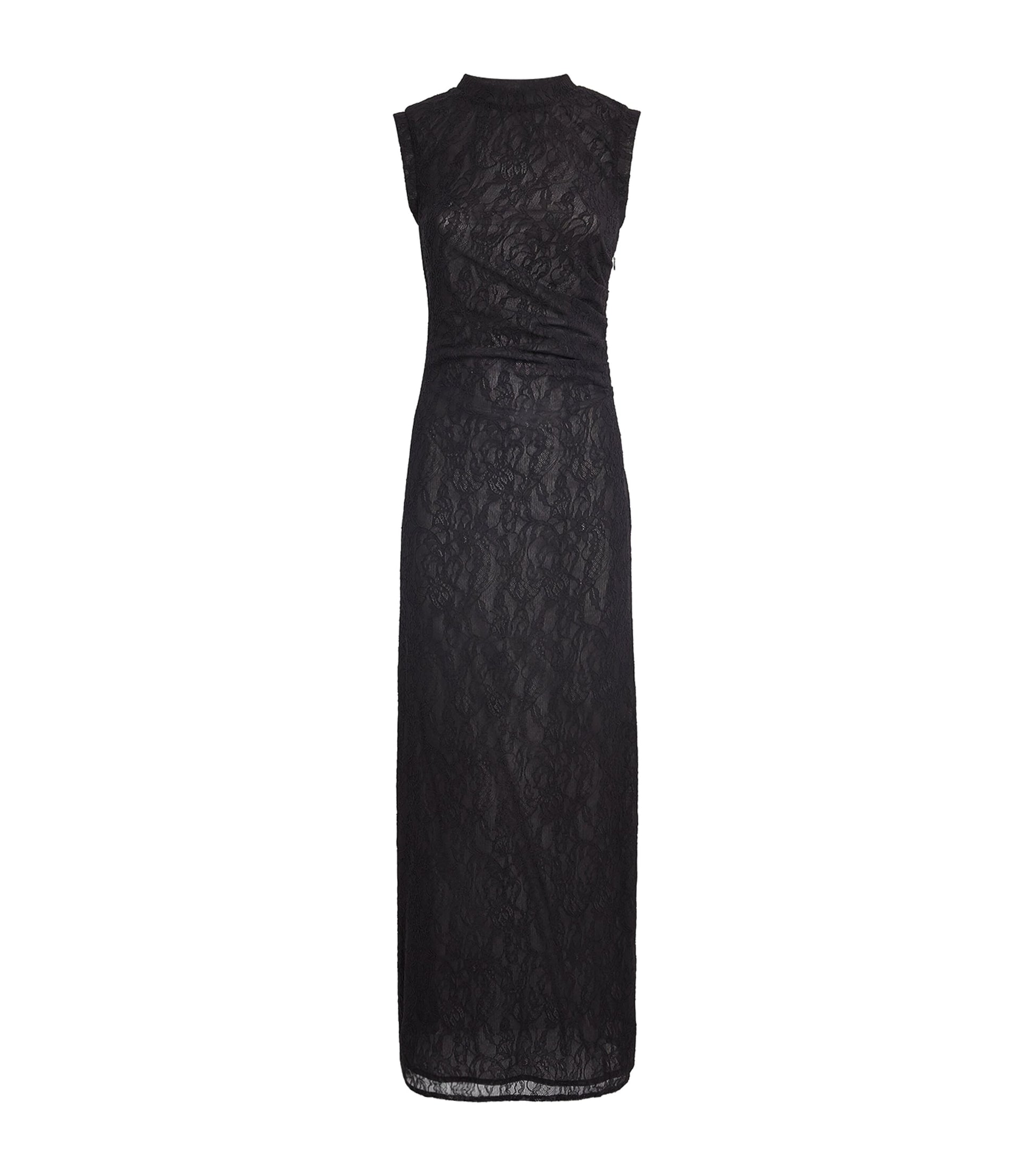 Stella McCartney Black Lace Floral Maxi Dress