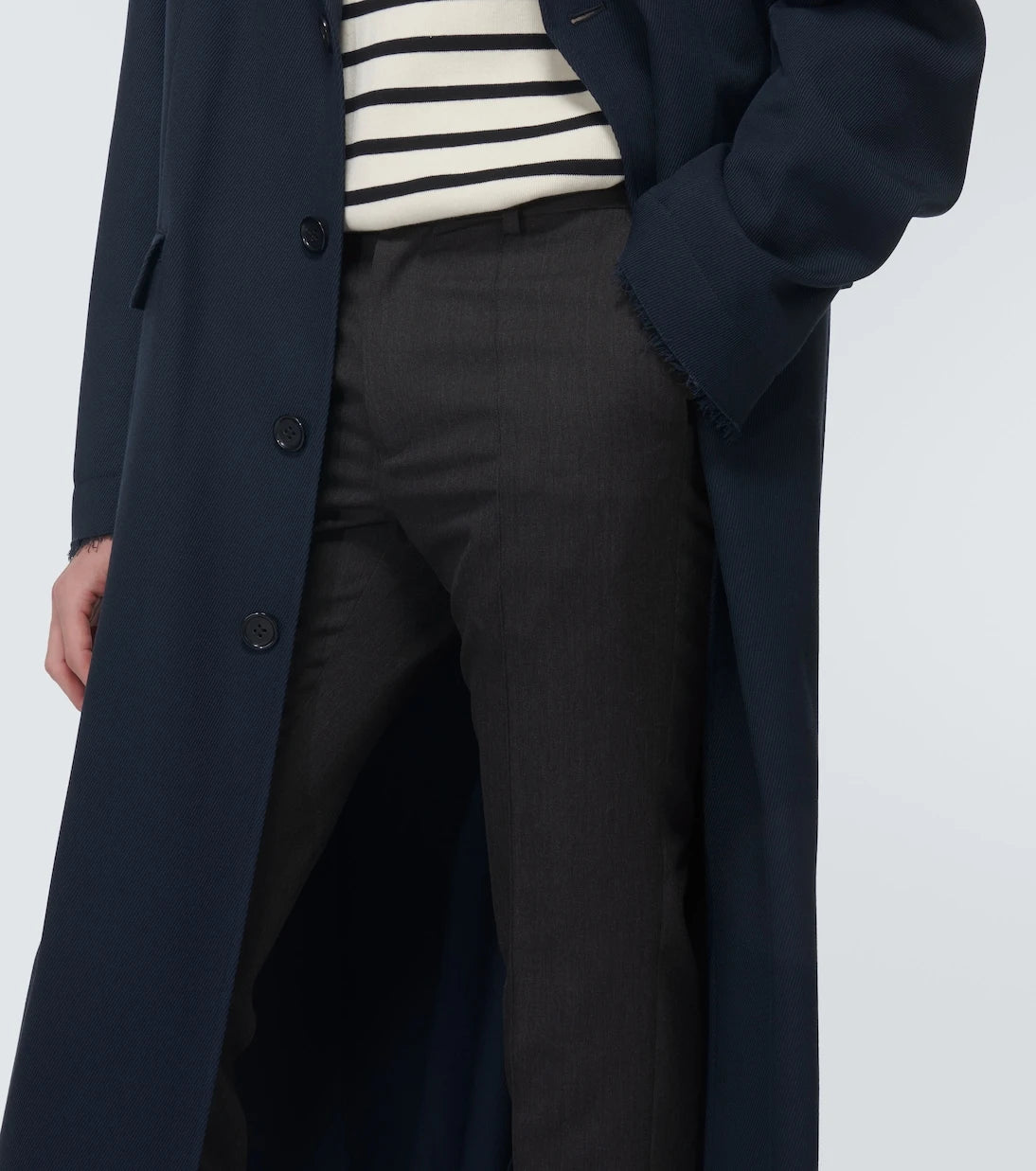 Undercover - Low-rise wool slim pants