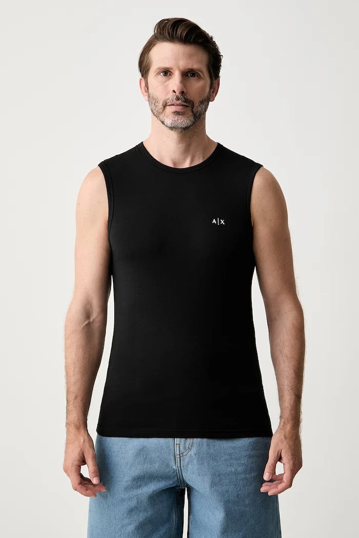 Armani Exchange pamuk ve elastan erkek atlet 2'li