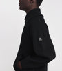 Moose Knuckles Black Wool Ribbed Zip-Up Cardigan