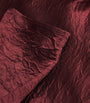 Burgundy Satin Draped Luster T-Shirt