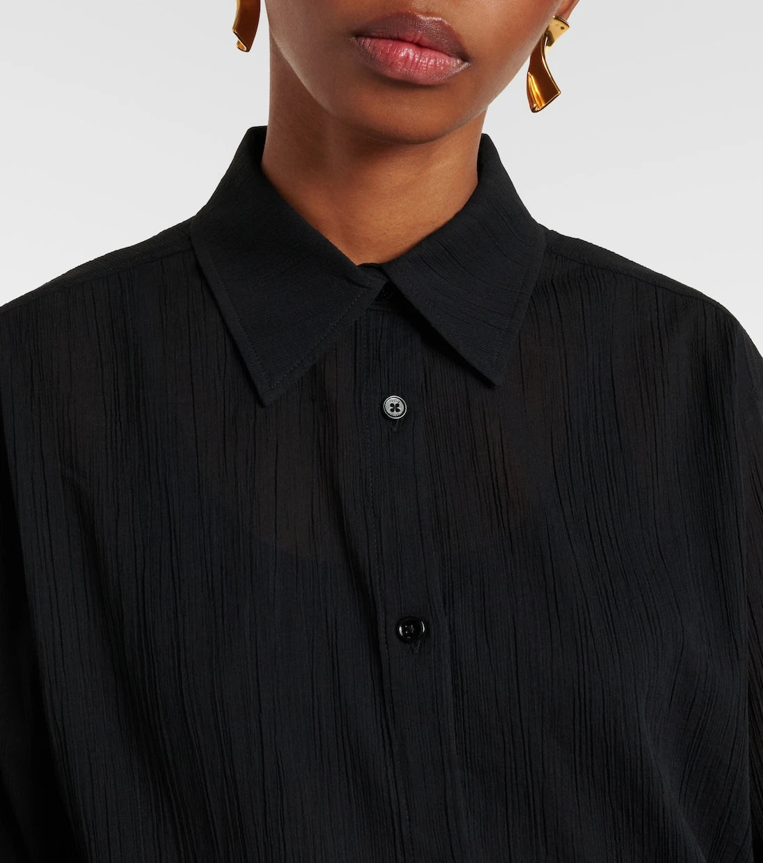 Toteme - Cropped cotton shirt