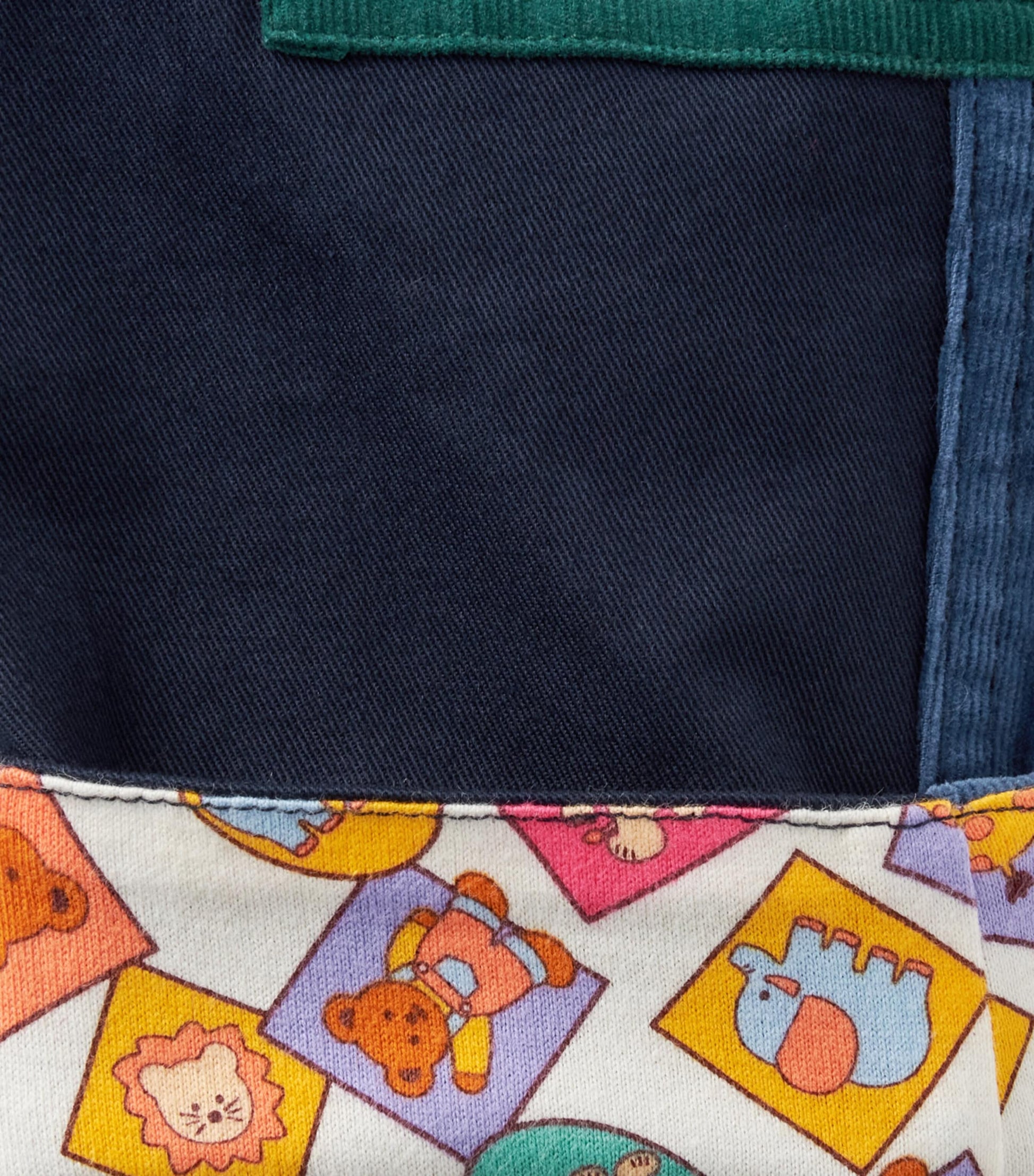 Cotton-Blend Patchwork Embroidered Trousers (2-5 Years)