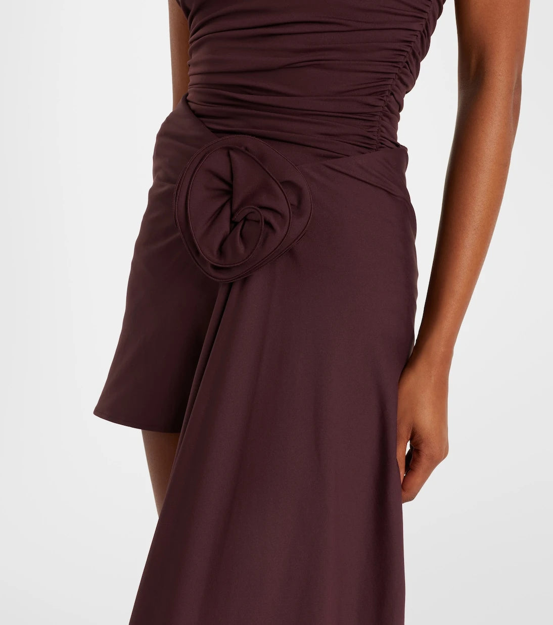 Magda Butrym - Floral-appliqué draped miniskirt